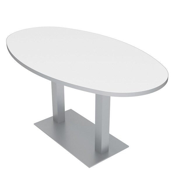33.5 in W, 59.5 in L, 29 in H, Engineered Wood Top, White